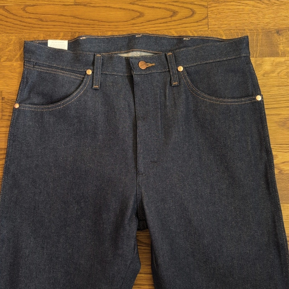 Wrangler 13MWZ Jeans 33x33 Cowboy Cut Rigid Indigo Denim Western Workwear NWT - Picture 8 of 9